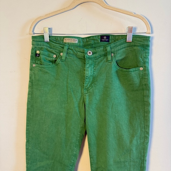 Anthropologie Ag Adriano Goldschmied Kelly Green Skinny Jeans, Size 30 - Picture 2 of 7